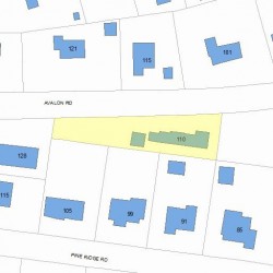 110 Avalon Rd, Newton MA 02468-1612 plot plan