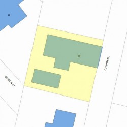 27 Cottage Pl, Newton MA  02465-1525 plot plan
