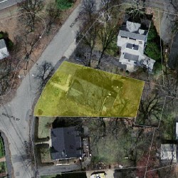44 Bourne St, Newton MA  02466-1722 aerial view