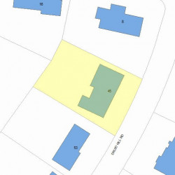 45 Druid Hill Rd, Newton MA  02461-2040 plot plan