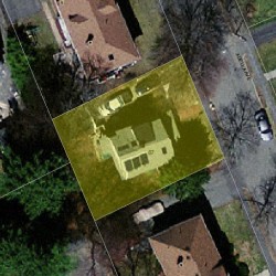 87 Adella Ave, Newton MA  02465-1921 aerial view