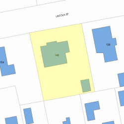 146 Lincoln St, Newton MA  02461-1510 plot plan