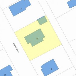 50 Wildwood Ave, Newton MA  02460-1322 plot plan