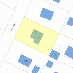 20 Oakland Ave, Newton MA 02466-1705 plot plan