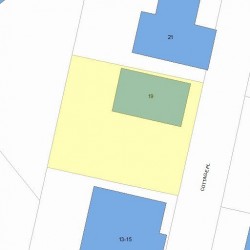 19 Cottage Pl, Newton MA 02465-1525 plot plan