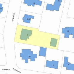 46 Central Ave, Newton MA  02460-1709 plot plan