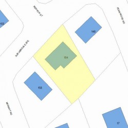 154 Auburndale Ave, Newton MA 02465-1422 plot plan