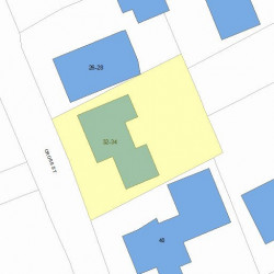 34 Cross St, Newton MA  02465-2102 plot plan
