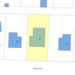 147 Oakdale Rd, Newton MA  02461-1812 plot plan