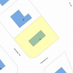 90 Crehore Dr, Newton MA  02462-1138 plot plan