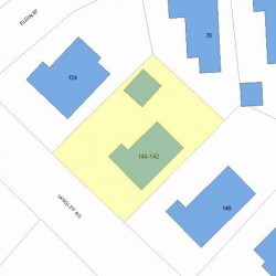 142 Langley Rd, Newton MA  02459-2056 plot plan