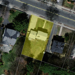 466 Crafts St, Newton MA  02465-1703 aerial view