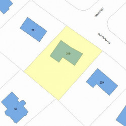 219 Old Farm Rd, Newton MA 02459-3437 plot plan