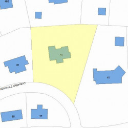 51 Montvale Rd, Newton MA 02459-1359 plot plan