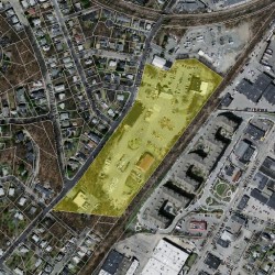 60 Elliot St, Newton MA  02461-1605 aerial view