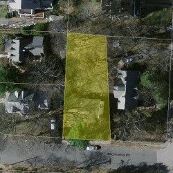 9 Browning Rd, Newton MA  02459-2401 aerial view