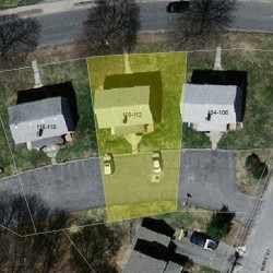 110 Rowe St, Newton MA 02466-1528 aerial view