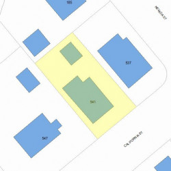 541 California St, Newton MA 02460-1245 plot plan