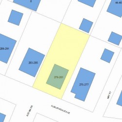 281 Auburndale Ave, Newton MA  02466-1603 plot plan