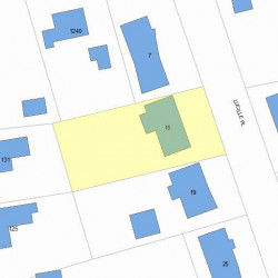 15 Lucille Pl, Newton MA  02464-1210 plot plan