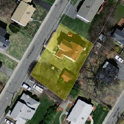 112 Sheridan St, Newton MA 02465-1056 aerial view