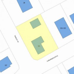 131 Auburndale Ave, Newton MA 02465-1421 plot plan