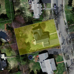 42 Evelyn Rd, Newton MA 02468-1217 aerial view