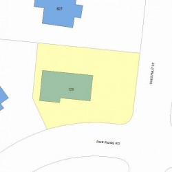 129 Pine Ridge Rd, Newton MA 02468-1510 plot plan