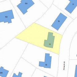 85 Drumlin Rd, Newton MA  02459-2806 plot plan