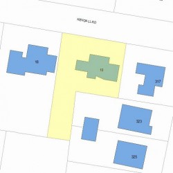 10 Kendall Rd, Newton MA  02459-2623 plot plan