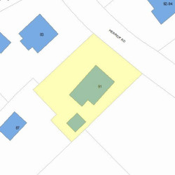 91 Herrick Rd, Newton MA 02459-2217 plot plan