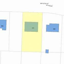 640 Boylston St, Newton MA 02459-2654 plot plan