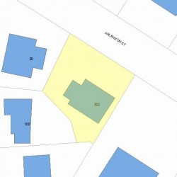 102 Arlington St, Newton MA 02458-2440 plot plan