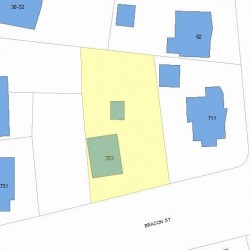 723 Beacon St, Newton MA  02459-1902 plot plan