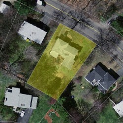 119 Dedham St, Newton MA 02461-2135 aerial view