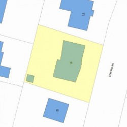 16 Edward Rd, Newton MA 02465-1120 plot plan