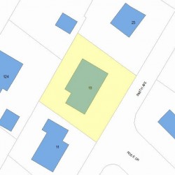 19 Smith Ave, Newton MA 02465-1543 plot plan