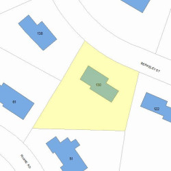 130 Berkeley St, Newton MA 02465-2619 plot plan