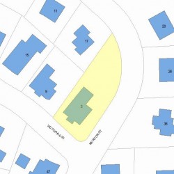 3 Victoria Cir, Newton MA 02459-1016 plot plan
