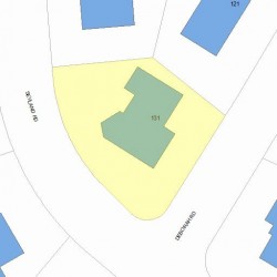 131 Deborah Rd, Newton MA  02459-2866 plot plan