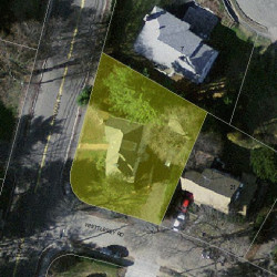 496 Parker St, Newton MA  02459-2651 aerial view