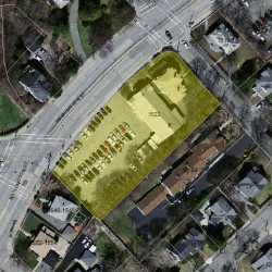 1522 Washington St, Newton MA  02465-2242 aerial view