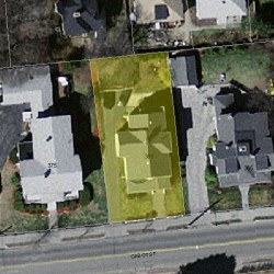 369 Cabot St, Newton MA  02460-2253 aerial view