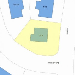 77 Blake St, Newton MA 02460-2005 plot plan