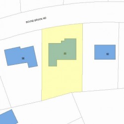 88 Bound Brook Rd, Newton MA 02461-2037 plot plan