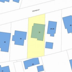 30 Foster St, Newton MA 02460-1511 plot plan