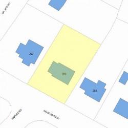 289 Woodward St, Newton MA 02468-2010 plot plan