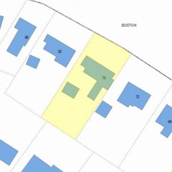 78 Beacon St, Newton MA 02459 plot plan