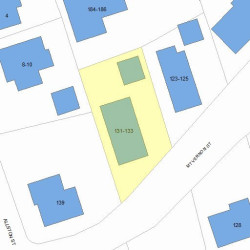 131 Mount Vernon St, Newton MA 02465-2559 plot plan