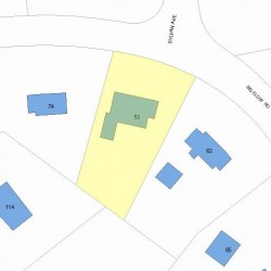 53 Bigelow Rd, Newton MA 02465-3003 plot plan